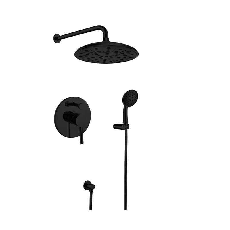 Single Handle Faucet Showerhead with Hand Shower Matte Black