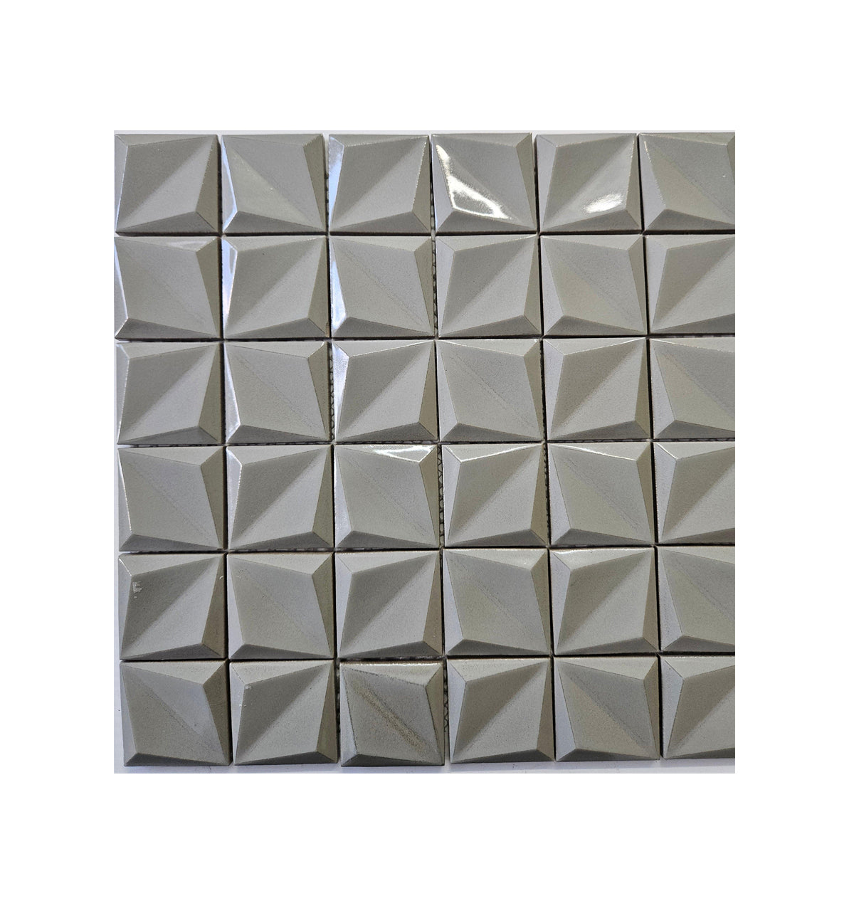 306x306mm Off Shaped Squares Grey 12x12 in