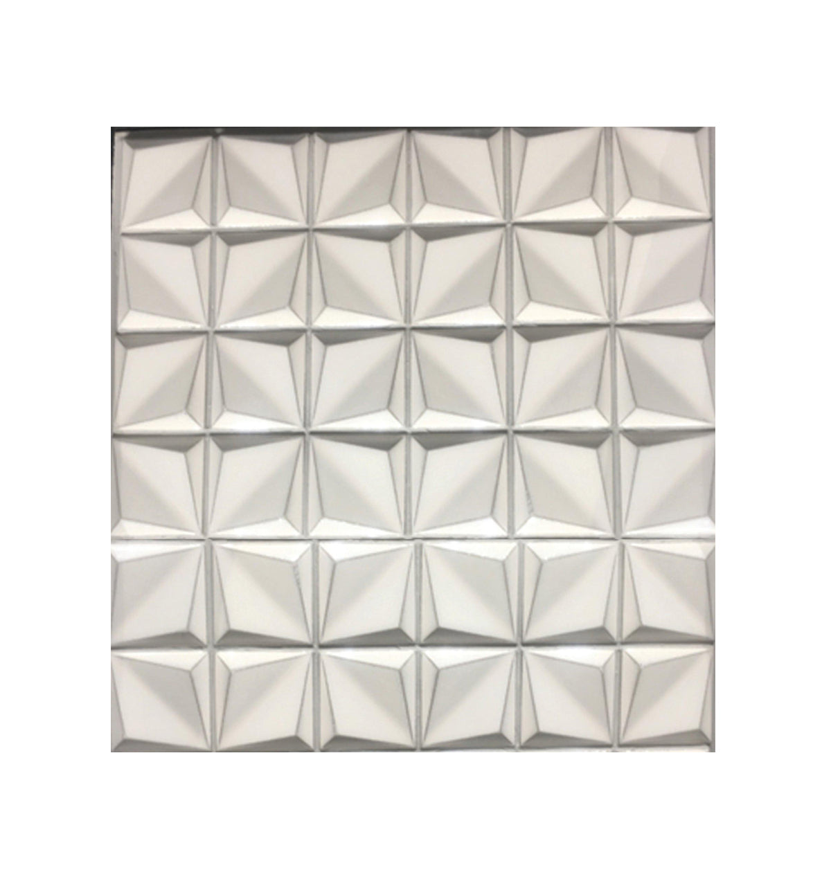 306x306mm Off Shaped Squares Off White Grey Lied Outlines Gl 12x12 in