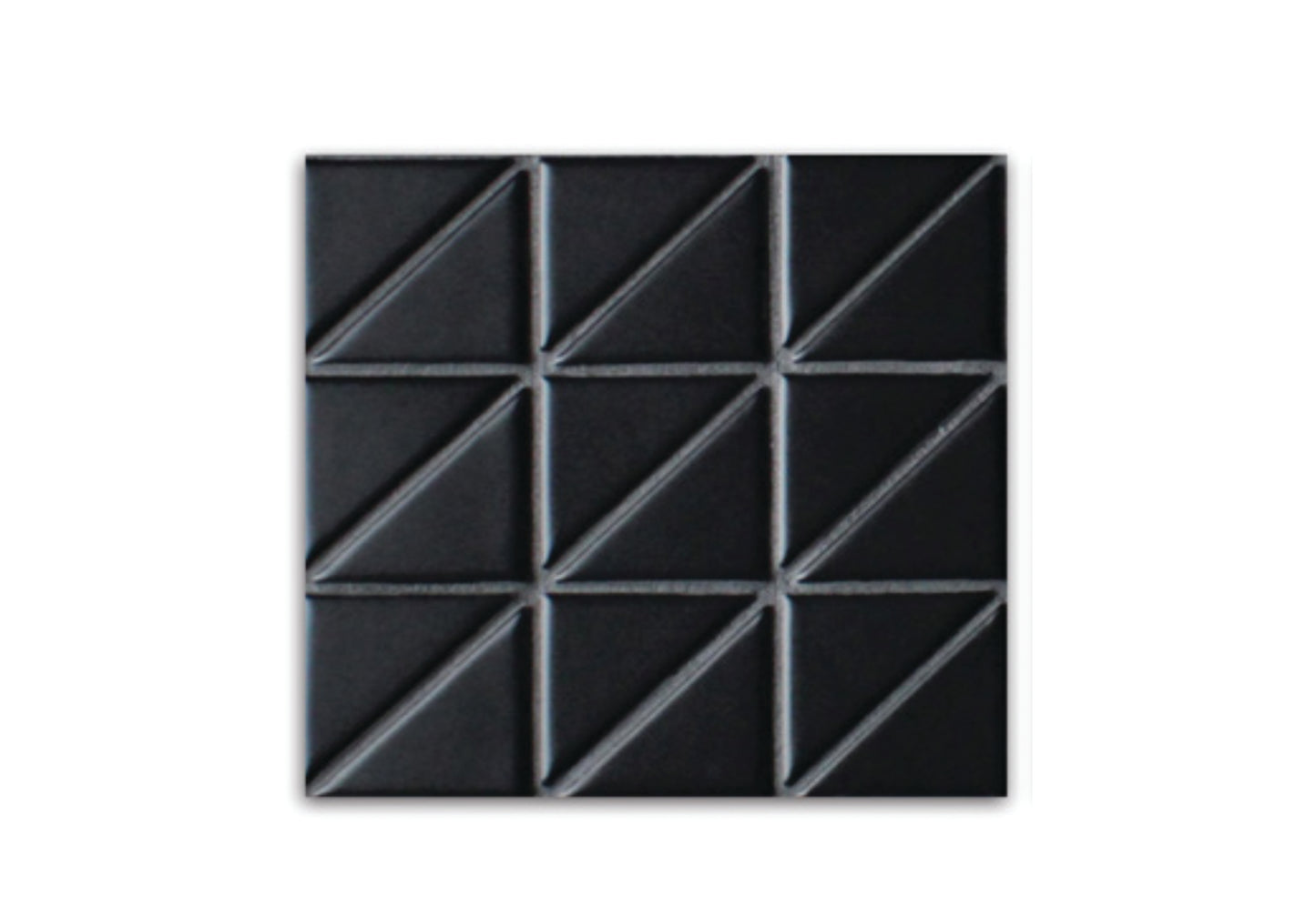 Porcelain Triangle/Squares Black Glossy 278x278mm