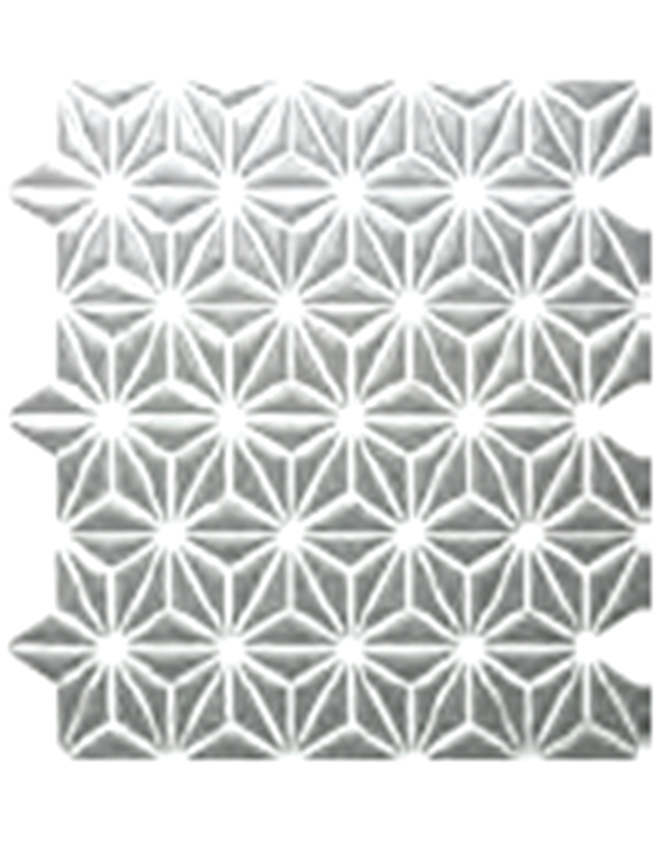 Mosaïque florale grise brillante 290x300mm