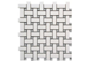 Ceramic Braided Tile Matte White/Glossy Grey 12x12 in 20.16 PC Box