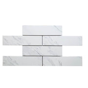 Tapis motif brique veinures blanches et grises 252x364mm