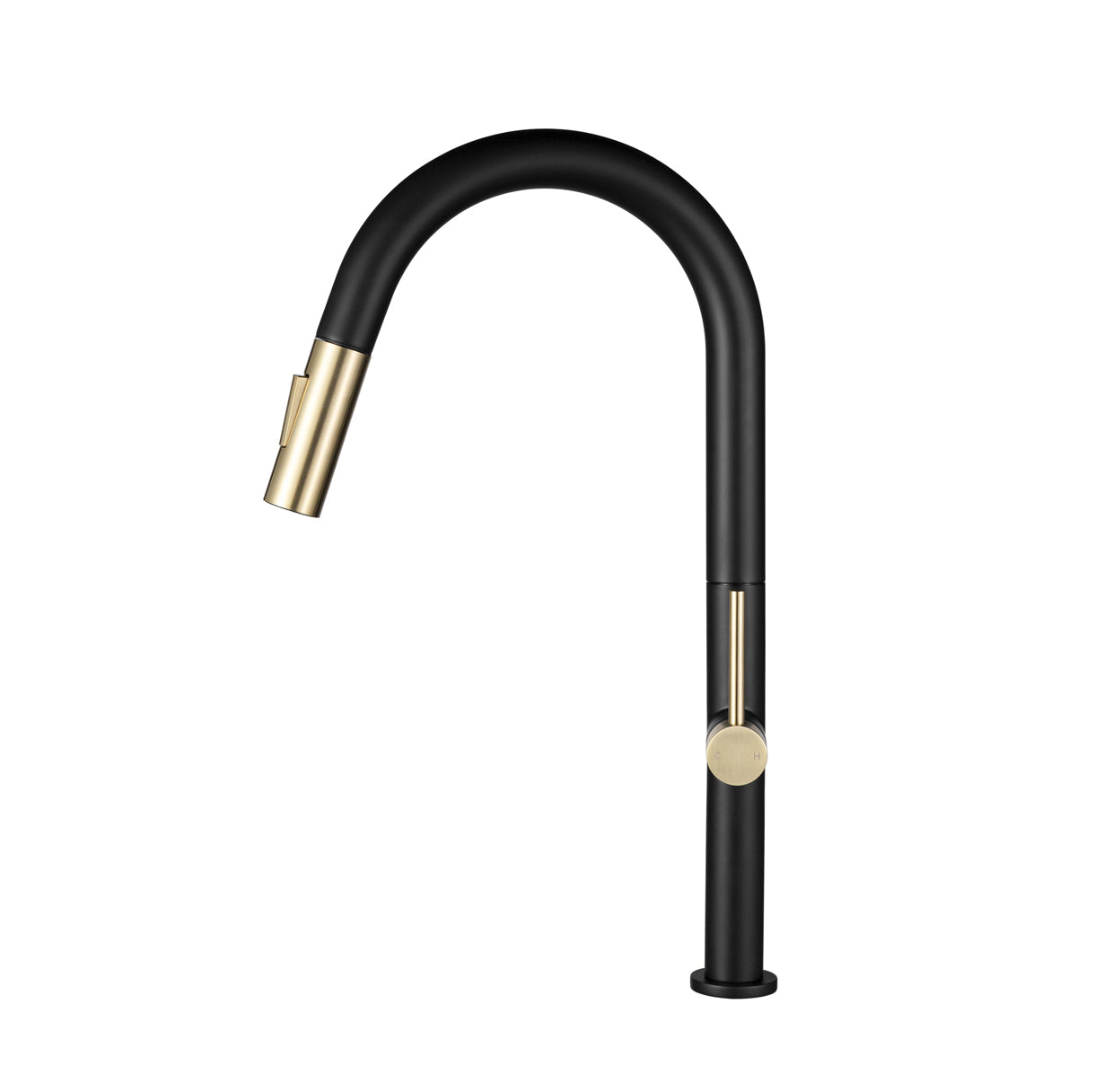 Pull Down Kitchen Faucet Brushed Gold/Black