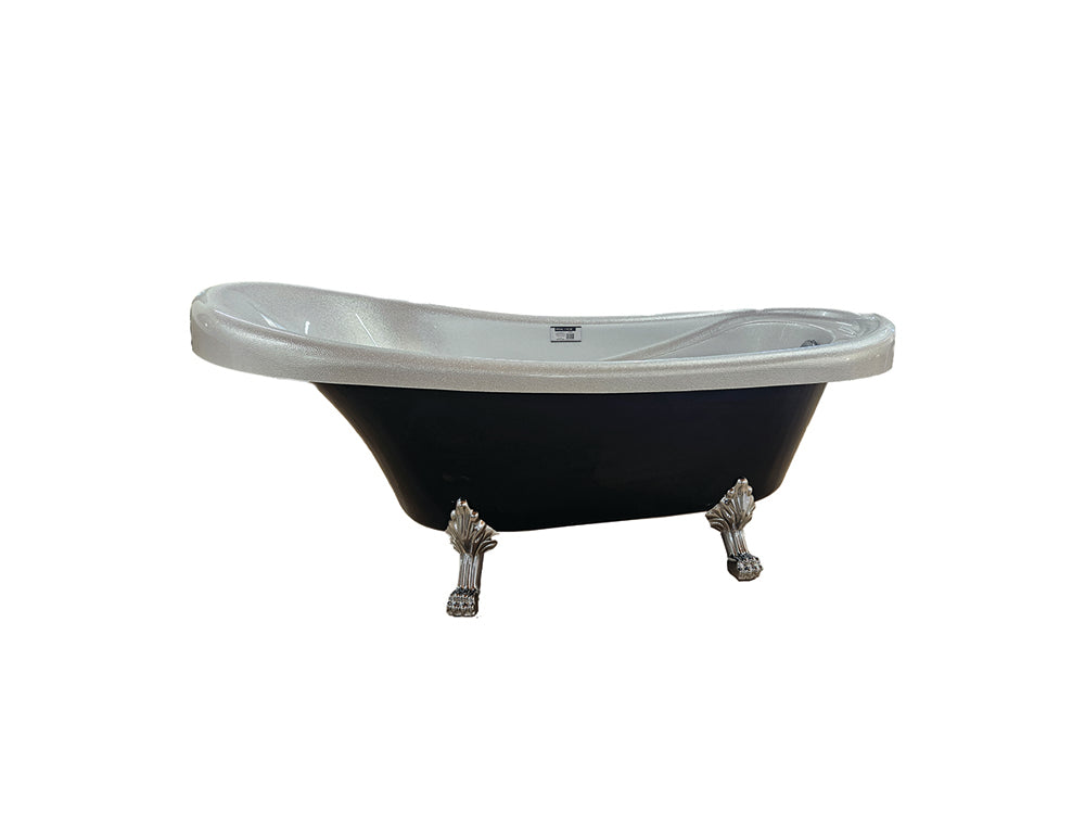 Baignoire autoportante pieds chromés 70,28 x 31,3 x 31 po (1 785 x 795 x 785 mm)