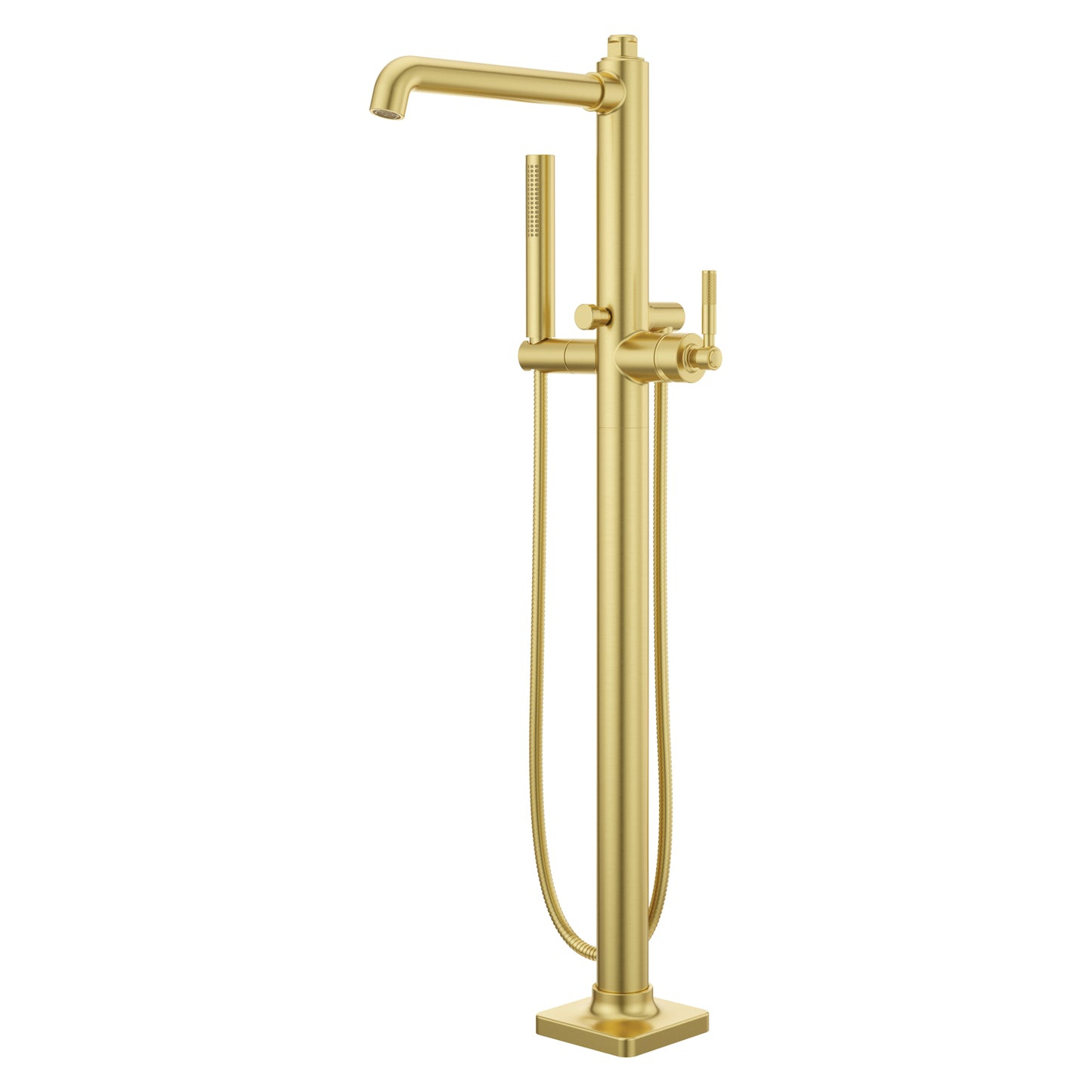 Tub Filler with Hand Shower, 60” metal hose