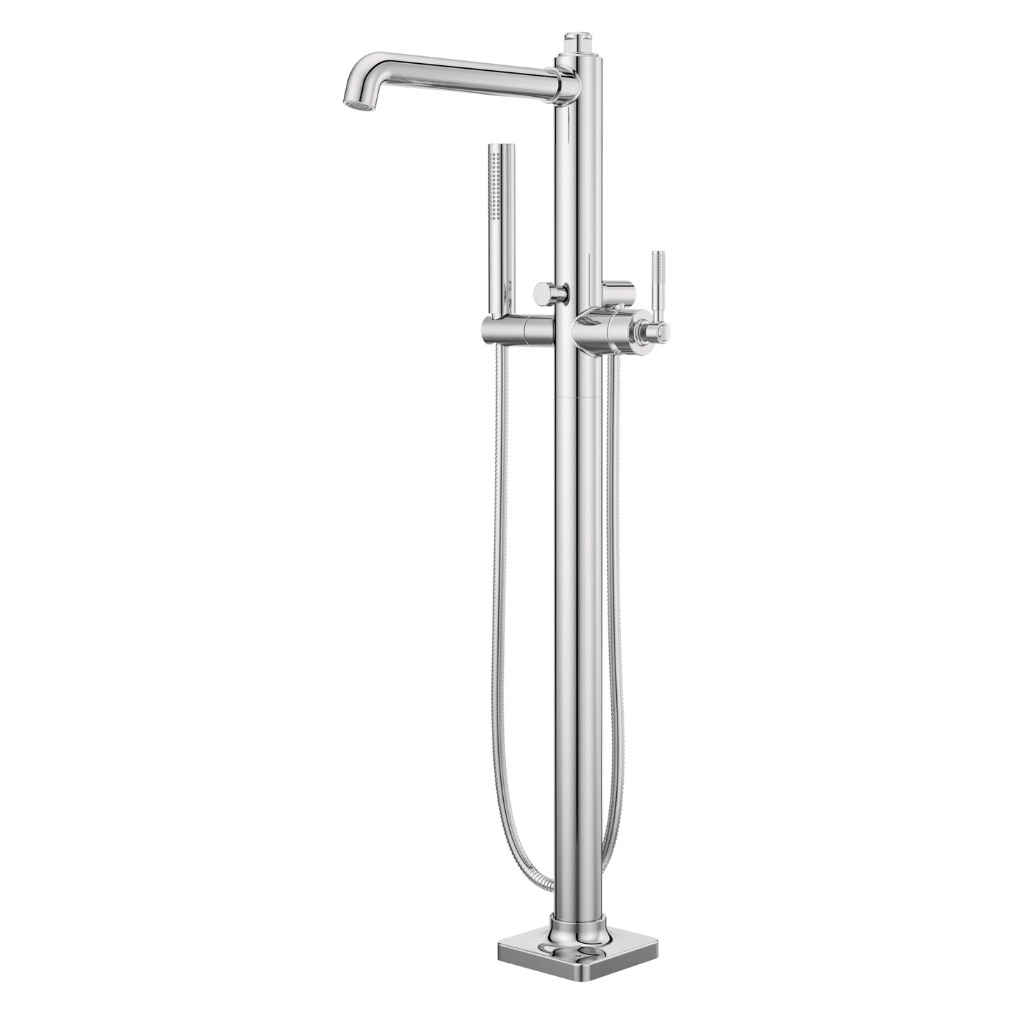 Tub Filler with Hand Shower, 60” metal hose