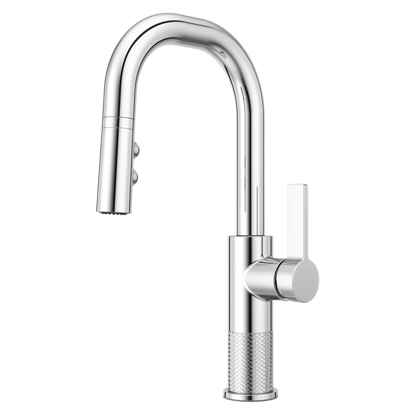 1-Handle Pull-Down Bar & Prep Faucet, 14” extended hose length.