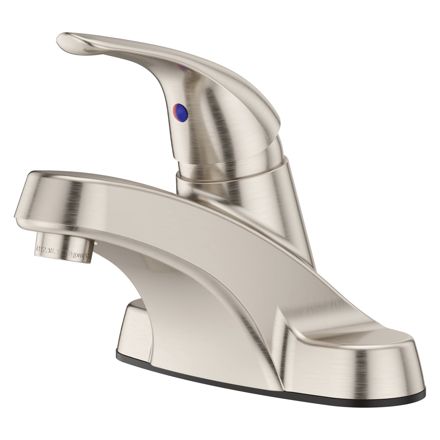 1 Handle 4" Centerset Bathroom Faucet, 1.2 GPM Flow.