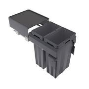 Poubelle coulissante MaxBin 18 po. 66L 2 bacs anthracite