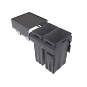 Poubelle coulissante MaxBin 18 po. 66L 2 bacs anthracite