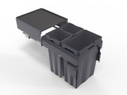 Pull-out waste bin MaxBin 18 in. 63L 3 bins anthracite.