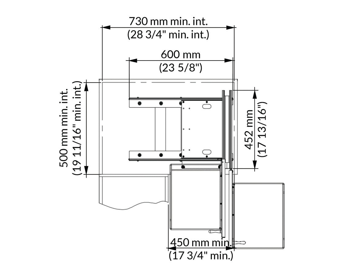 Holding cylinder capacity 80N