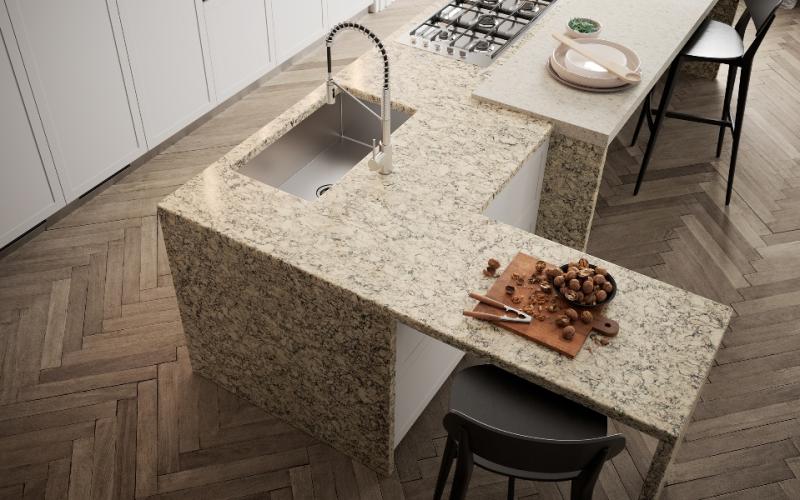 Countertop Quartz 2cm - 3cm LXHA Intermezzo 63x126 in.