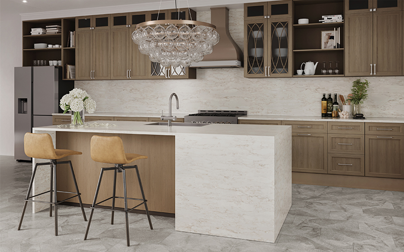 Countertop Quartz 2cm - 3cm LXHA Dolomites 63 x 130 in.