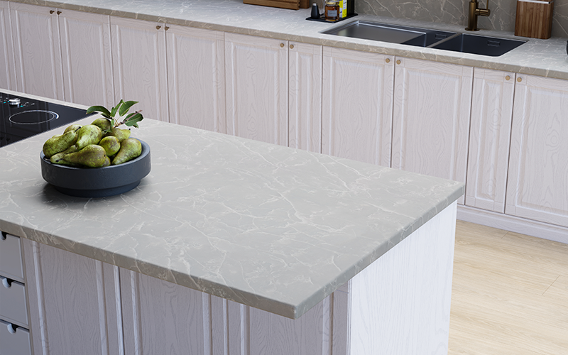 comptoir en Quartz 2 cm - 3 cm LXHA Bianco Glace SF