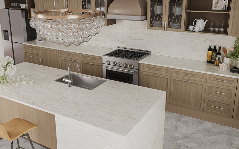 Countertop Quartz 2cm - 3cm LXHA Dolomites 63 x 130 in.