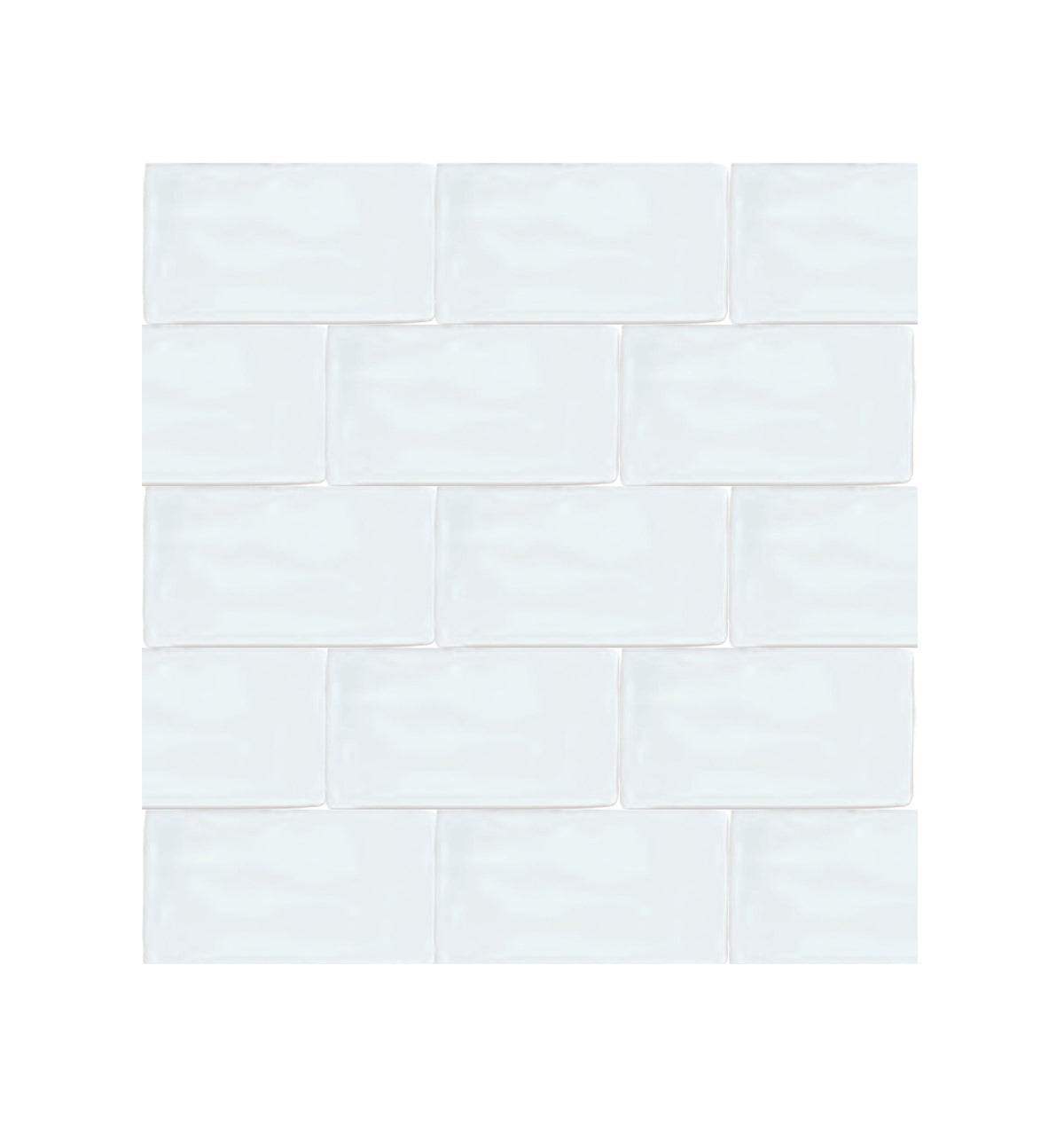 Ceramic Tile Rectangle White Glossy 3x6 in 10.50 SF Box 3x6 in