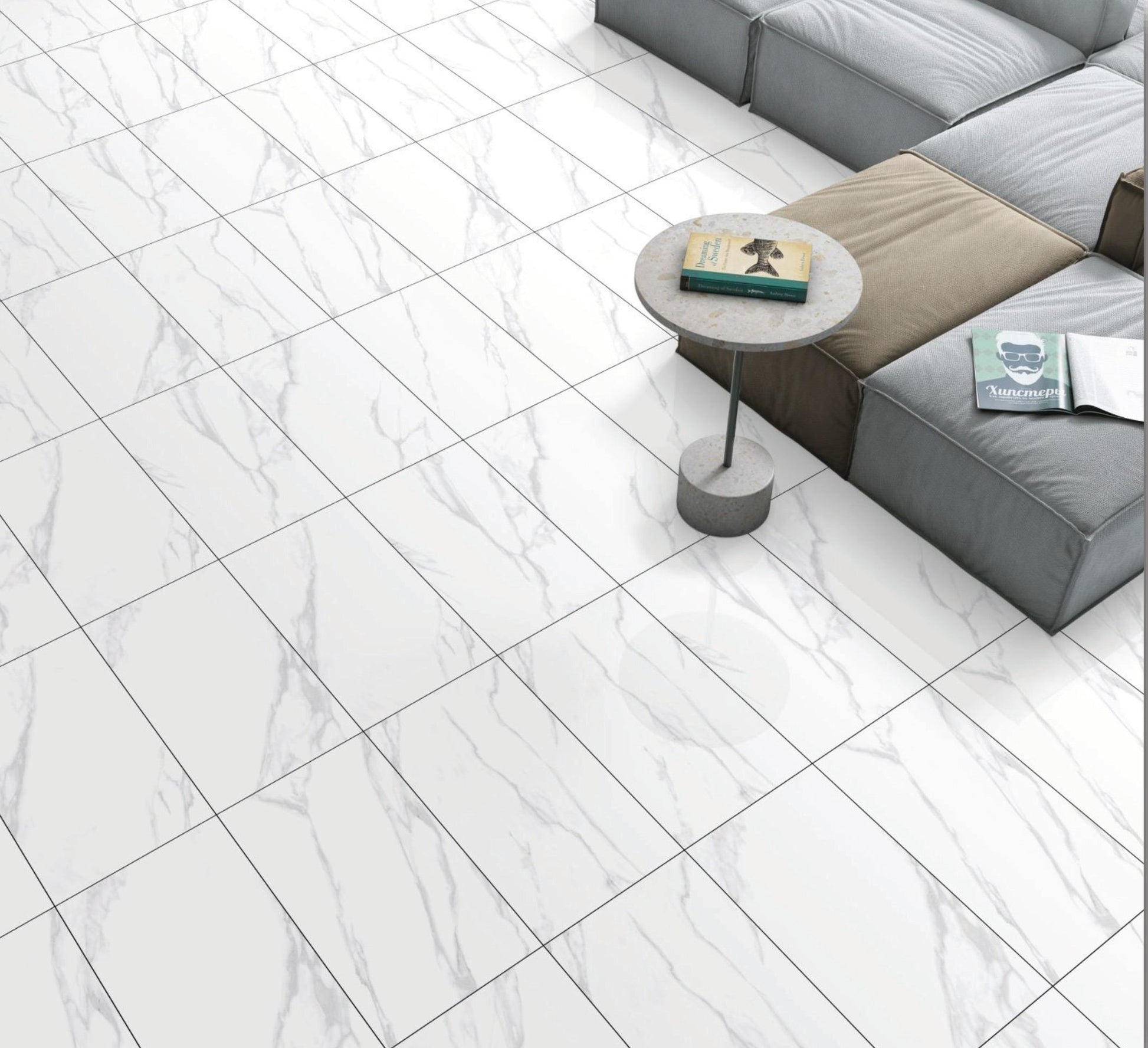 Porcelain Tile SIPANI STATUARIO Collection 3 Sizes 1 Color 2 Finishs.