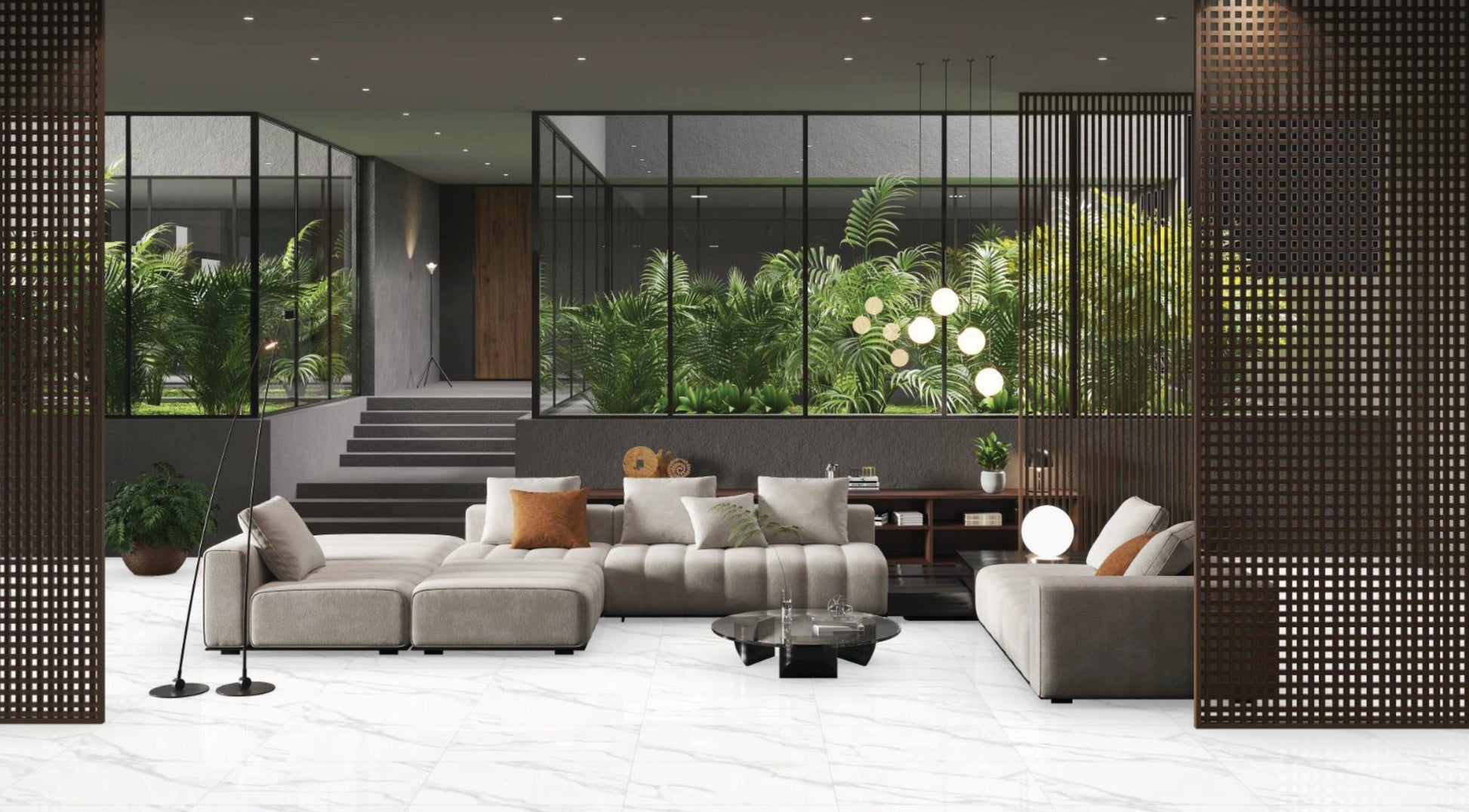 Porcelain Tile SIPANI STATUARIO Collection 3 Sizes 1 Color 2 Finishs.