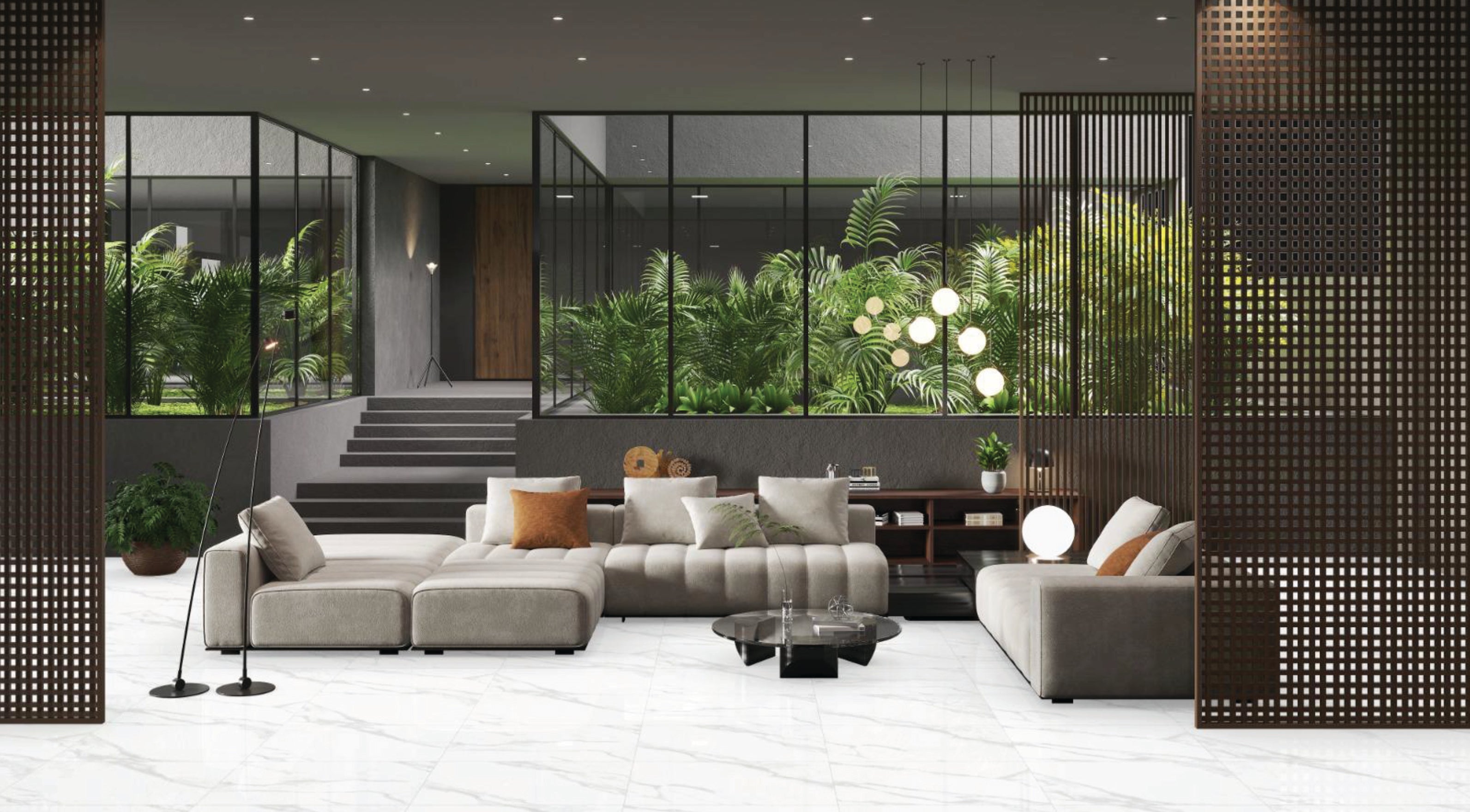 Porcelain Tile SIPANI STATUARIO Collection 3 Sizes 1 Color 2 Finishs.