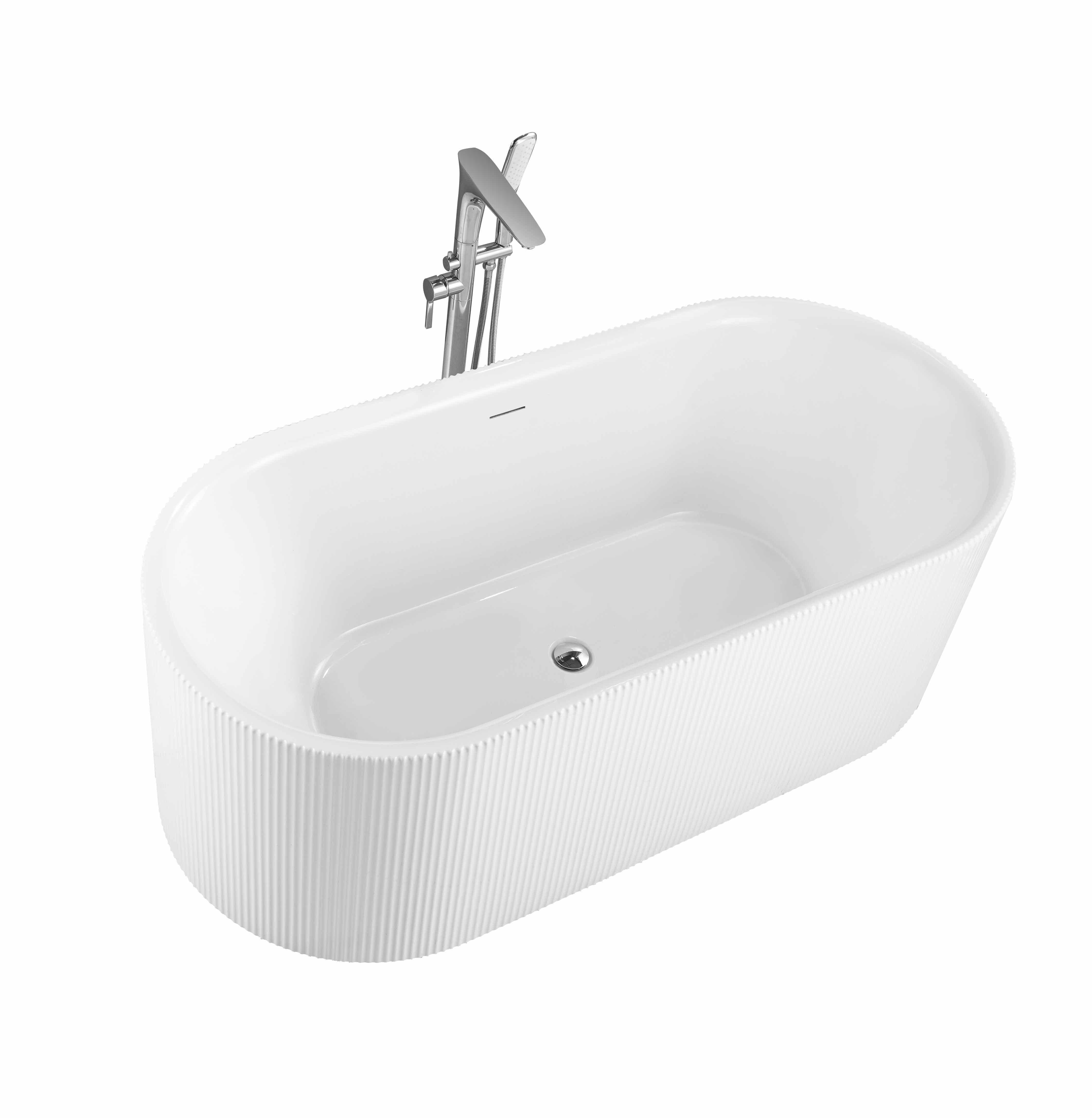 Baignoire autoportante blanc Zebra 67 pouces