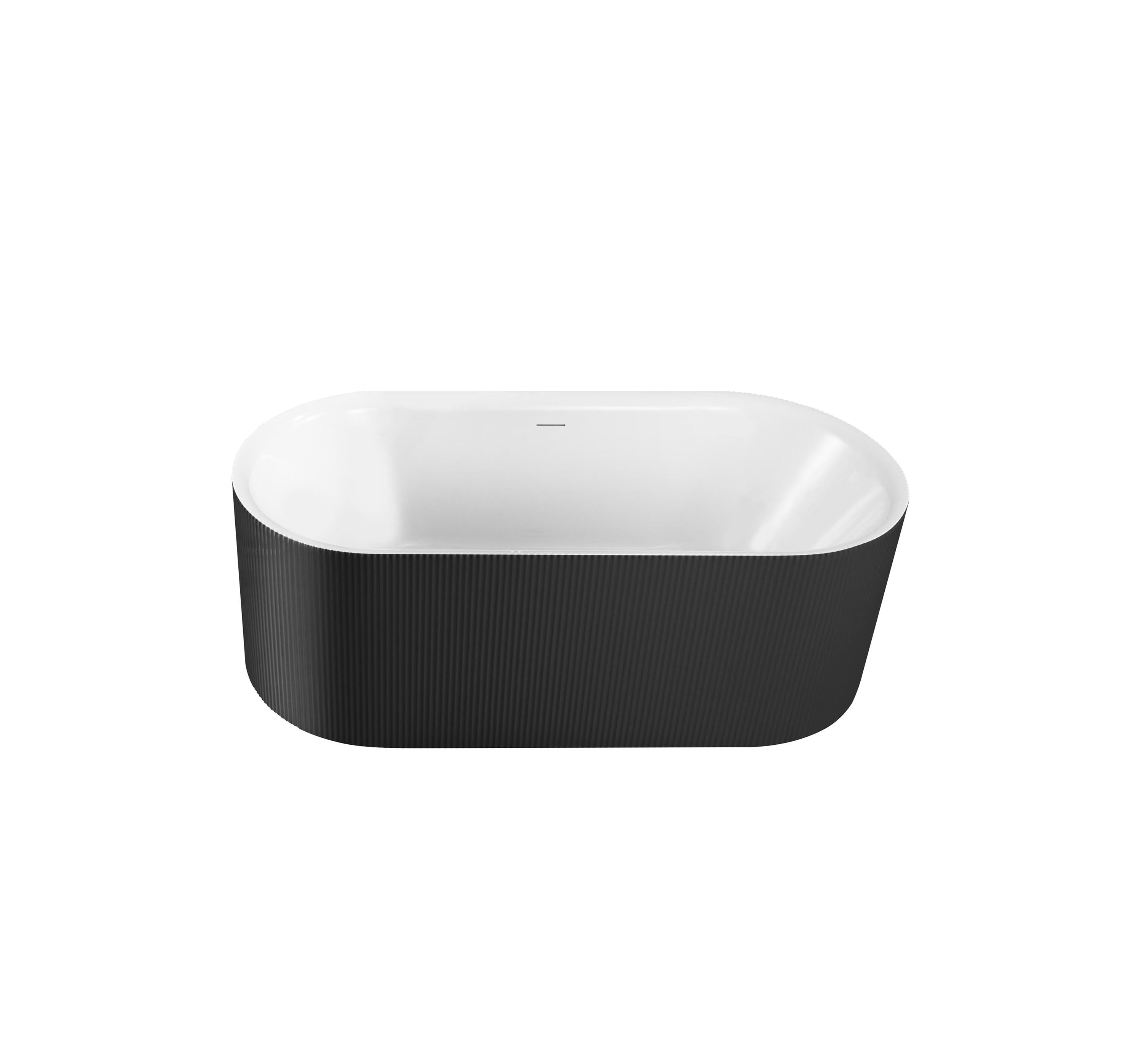 Freestanding Bathtub Zebra Black 60”