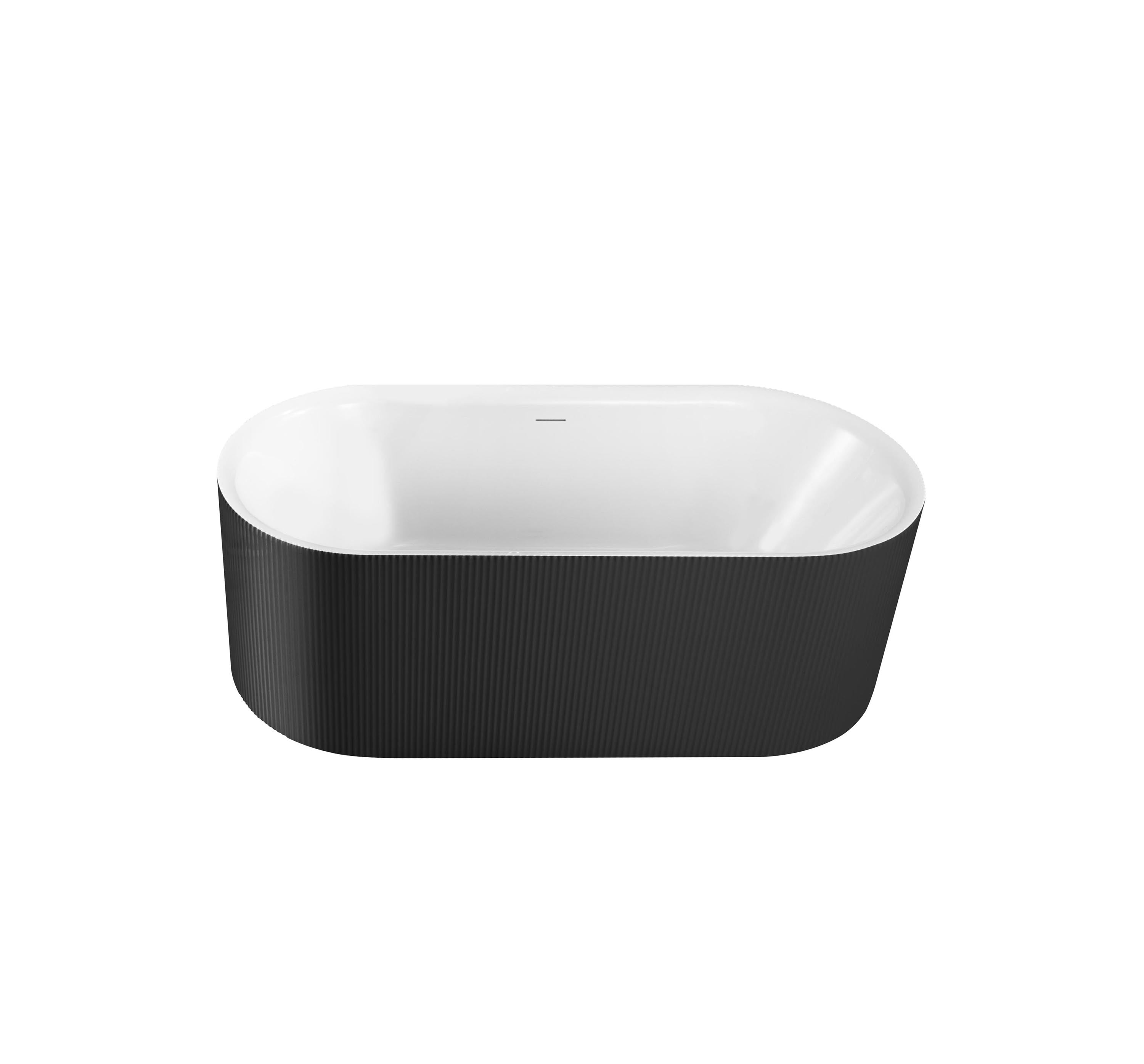 Freestanding Bathtub Zebra Black 67"