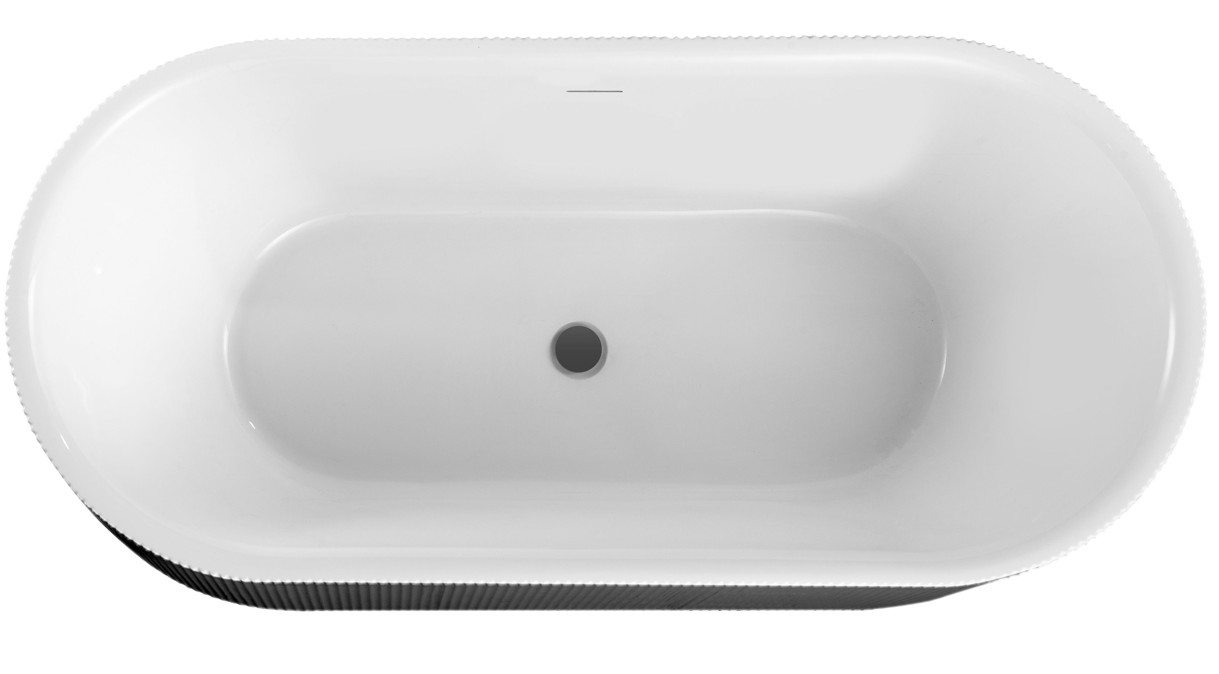 Baignoire autoportante noir mat Zebra 67 pouces