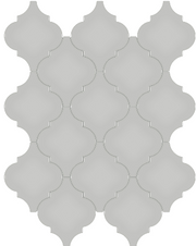 Porcelaine Soho Loft Gris Biseauté Arabesque Mosaïque Brillante Boîte 9,69 pi²