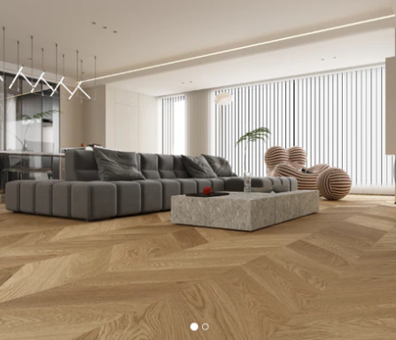 Engineered Wood A.W.O. Herringbone Select Honey Wheat 5 in 18.19 SF Box