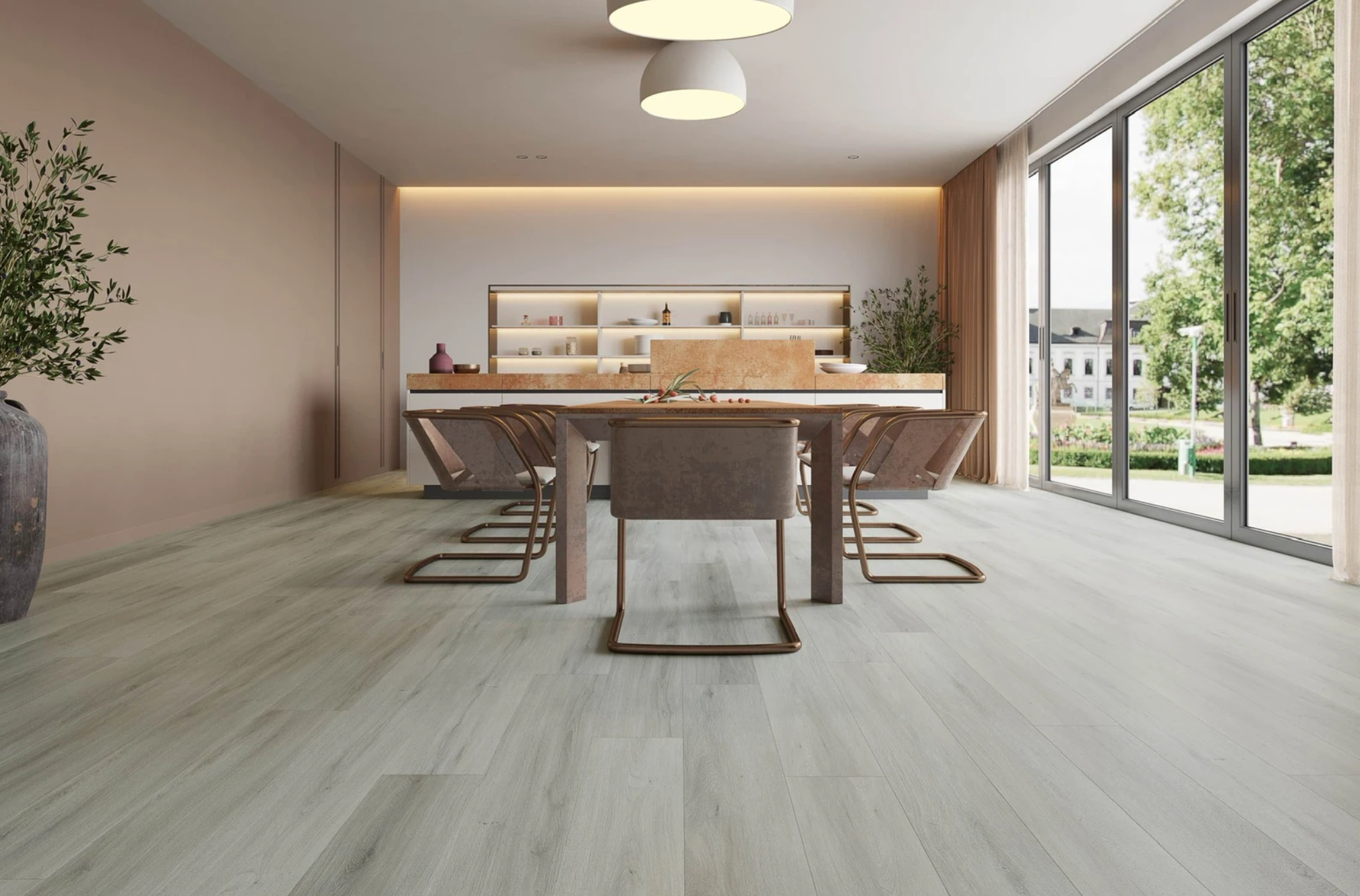 3,49 $ / PC - 22 PC/Boîte - Revêtement de sol en vinyle à membrane de 7 mm Brun 7,2 x 48,03 po