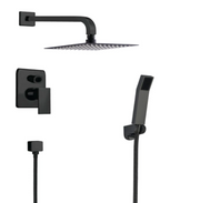 Single Handle Showerhead with Hand Shower Matte Black