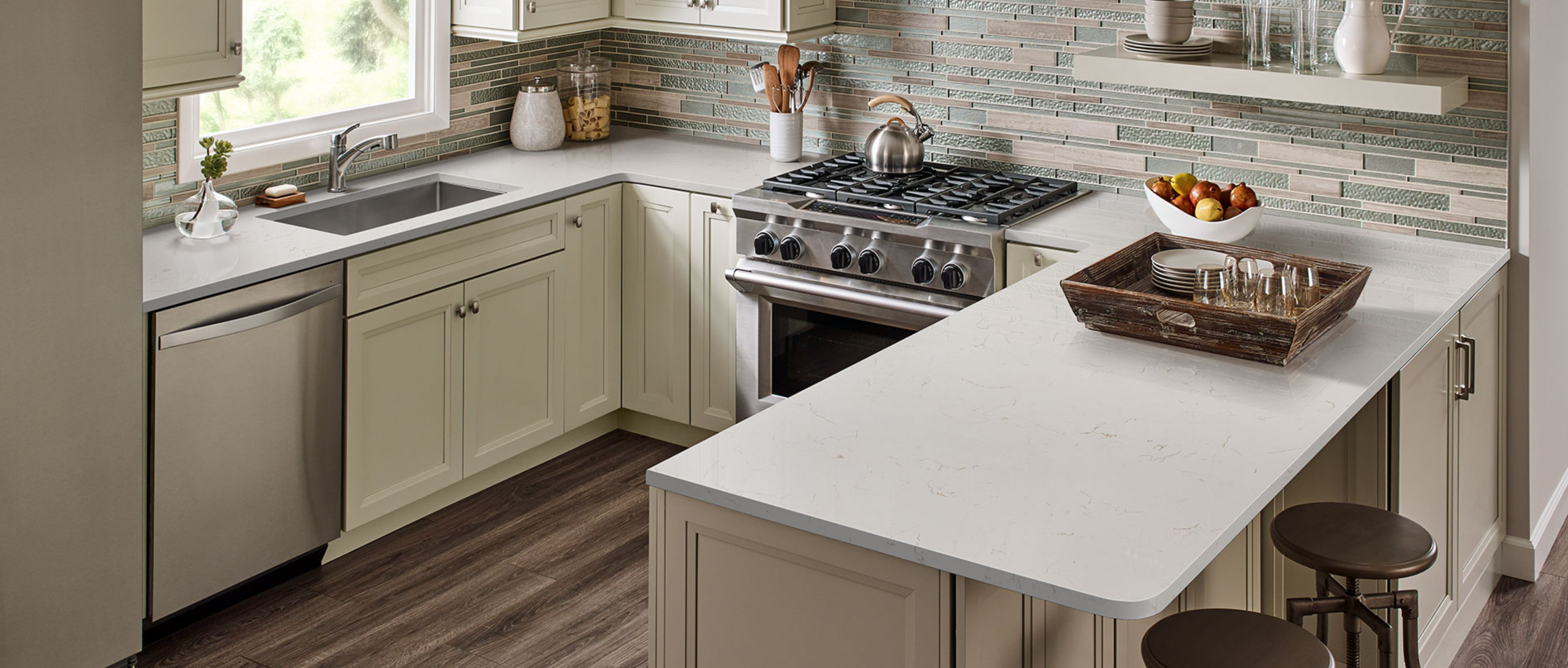 Countertop Quartz 2cm - 3cm Carrara Trigato MSI