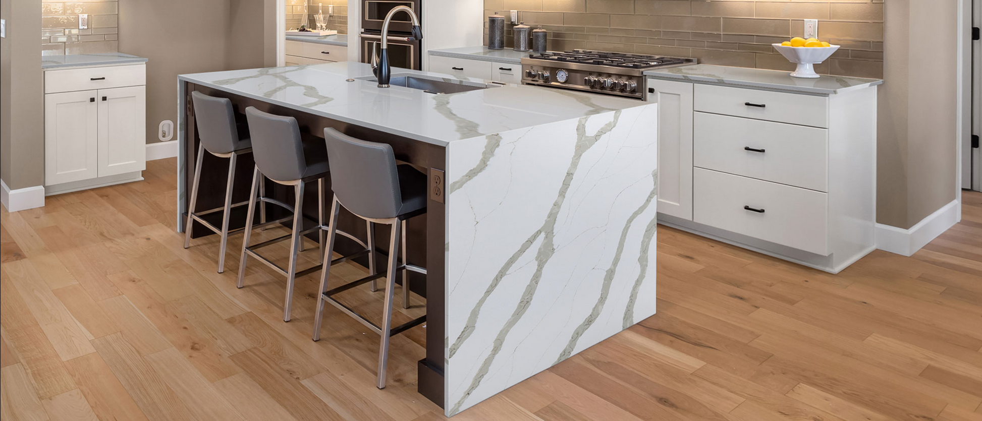 Countertop Quartz 2cm - 3cm Calacatta Bali MSI