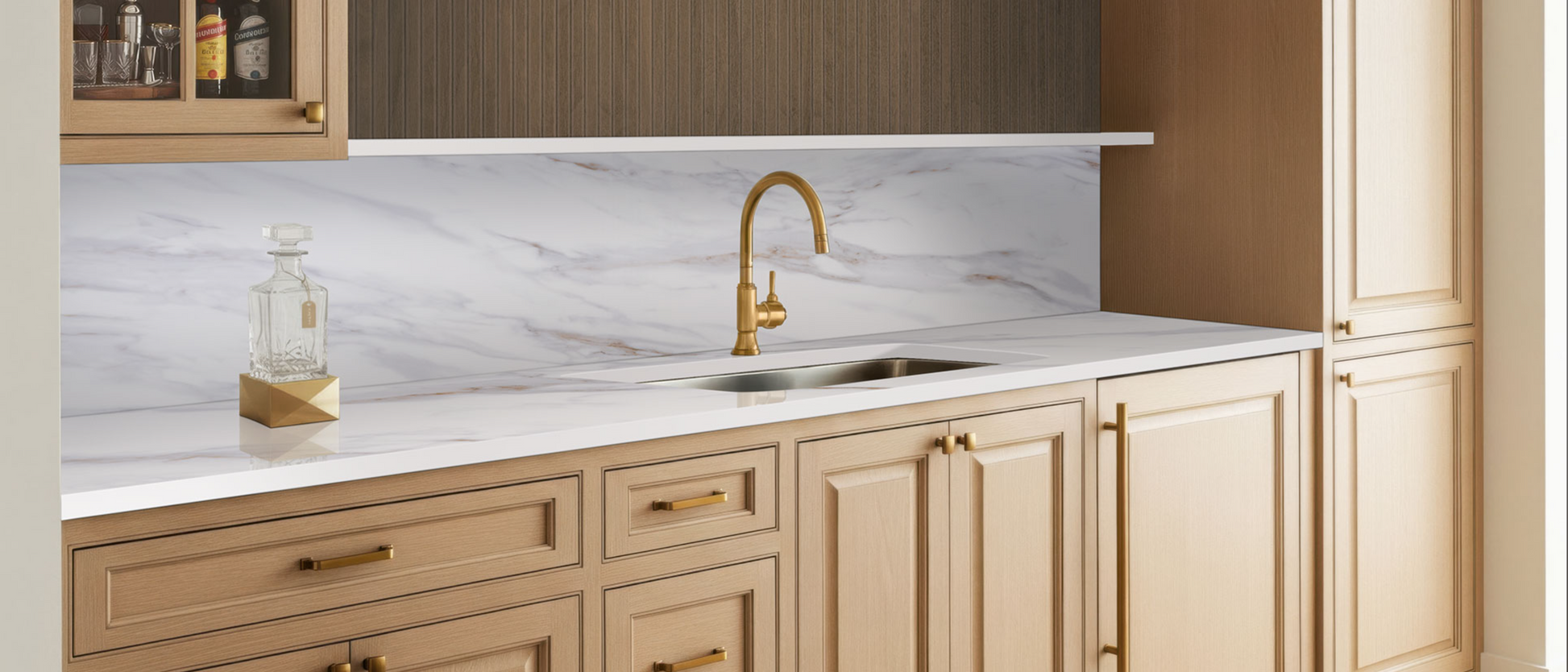 Countertop Quartz 2cm Calacatta Castana MSI