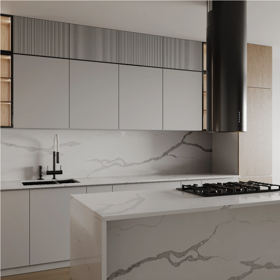 Countertop Quartz 2cm - 3cm TCE 4023 Estuary 63x126 in.