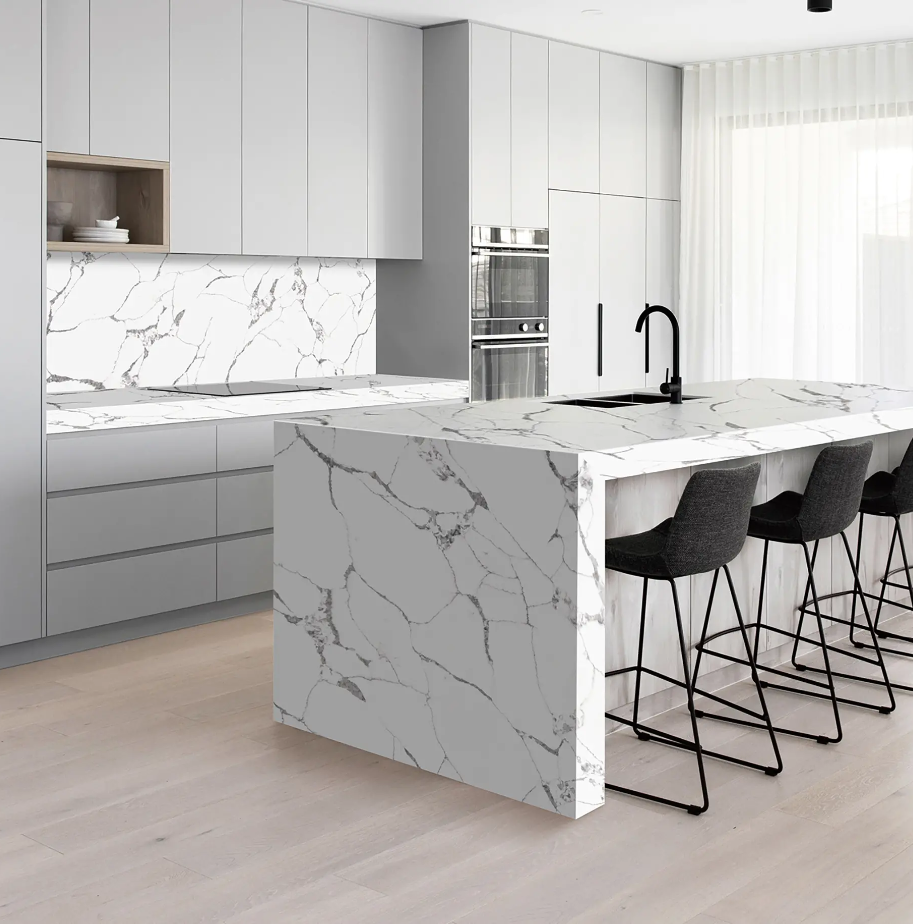 Countertop Quartz 2cm - 3cm TCE 4031 Calacatta Forest 63x126 in.
