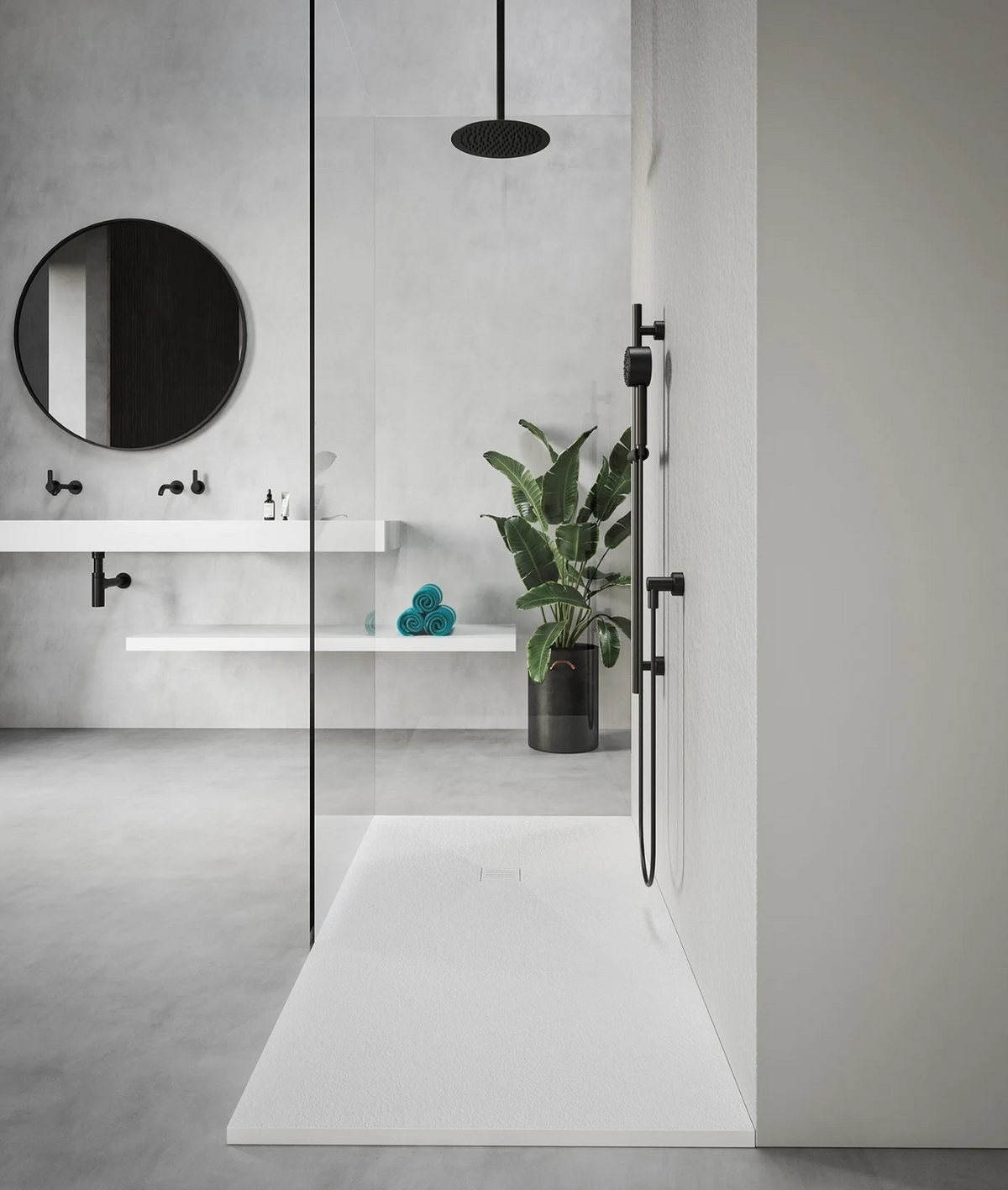 Shower Base ERASTONE 60x36  Marquina - ERASTONE6036MA.