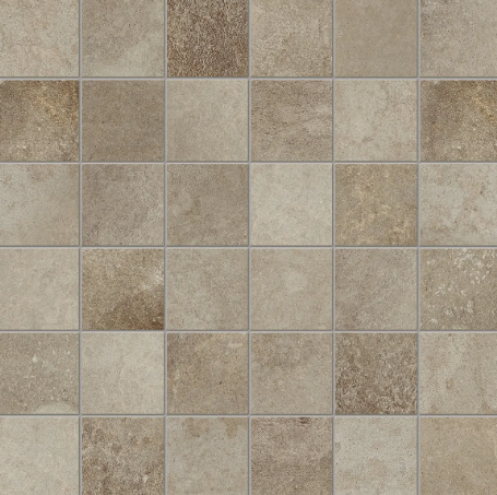 Mosaic Color Body Porcelain Tile Ceraforge Iron Matte 2x2 in.
