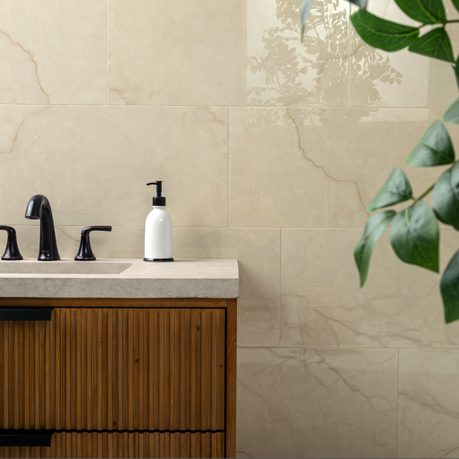 Porcelain Tile BRIGHTON CREMA Collection 3 Sizes 1 Color 2 Finishs.