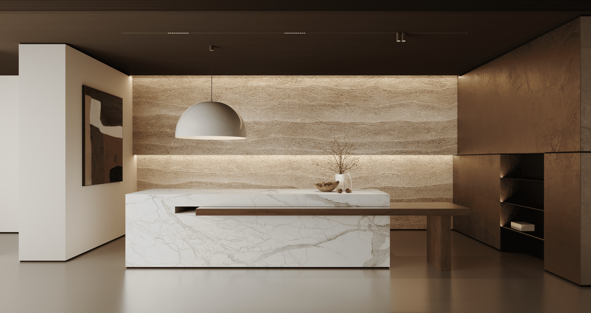 Countertop Quartz Prime Stone 2cm - 3cm GENESIS – Calacatta Extra 63.5x127 in.