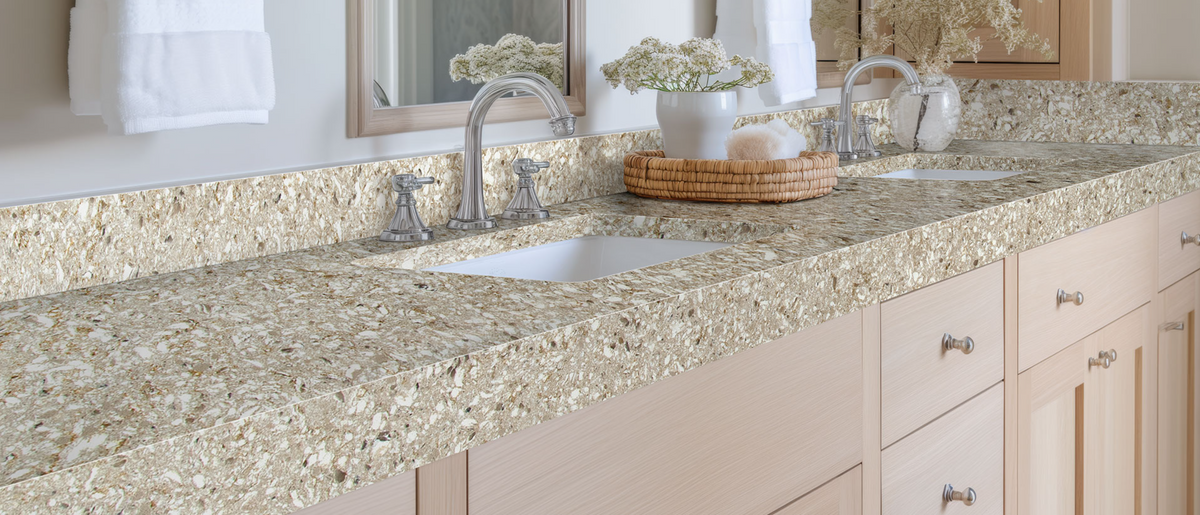 Countertop Quartz 2cm - 3cm Chakra Beige 131x65 MSI.