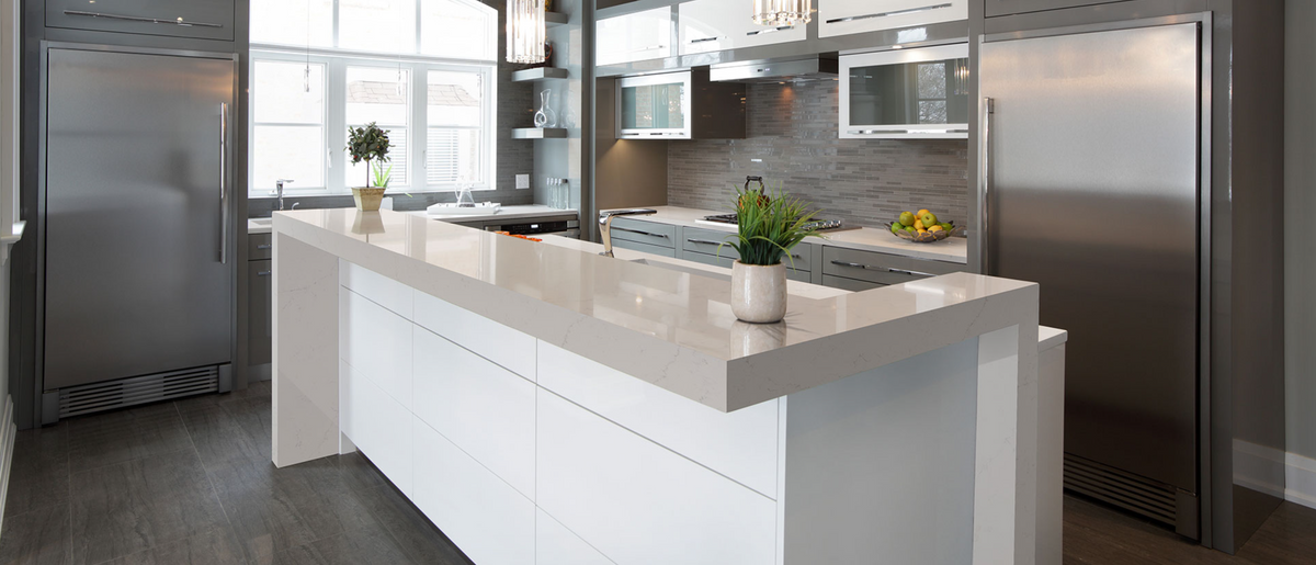 Countertop Quartz 2cm-3cm Alabaster White 127x64 MSI.