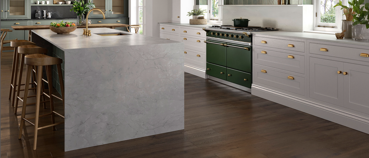 Countertop Quartz 2cm - 3 cm Calacatta Versailles 127x64 MSI.
