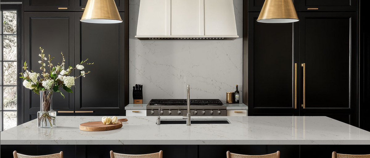 Countertop Quartz 2cm-3cm Calacatta Delios 131x65 MSI.