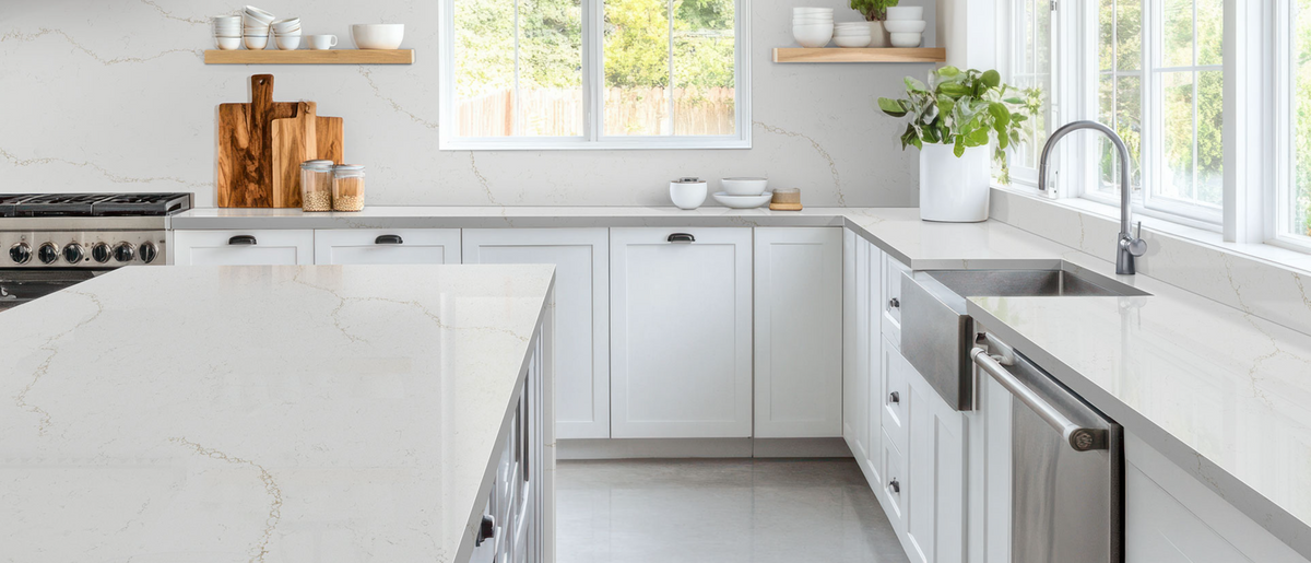 Countertop Quartz 2cm - 3 cm Calacatta Rusta 140x82 MSI.