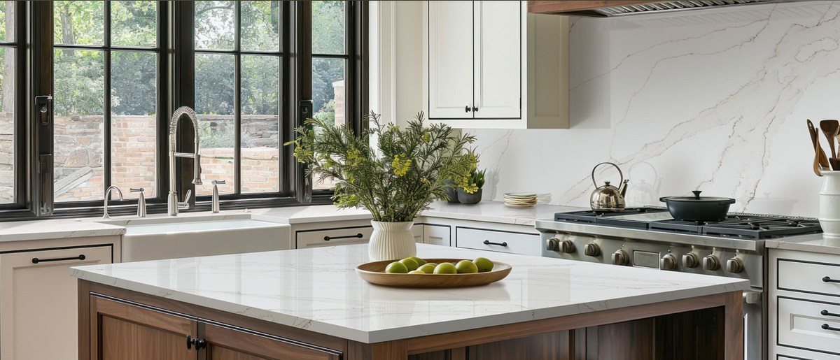 Countertop Quartz 2cm - 3 cm Calacatta Izaro 140x82 MSI.