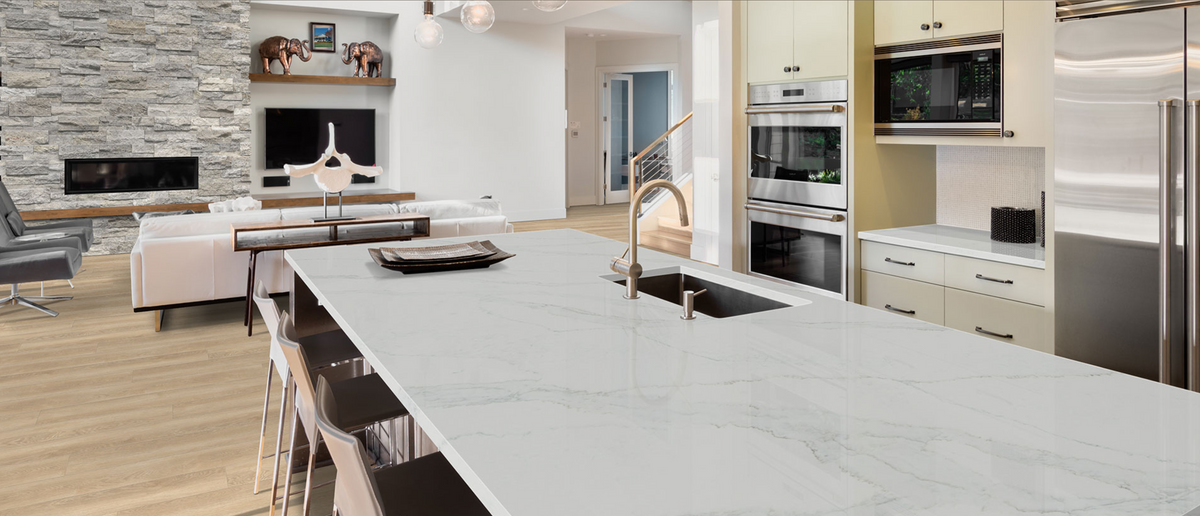 Countertop Quartz 2cm - 3 cm Calacatta Vernello 140x82 MSI.