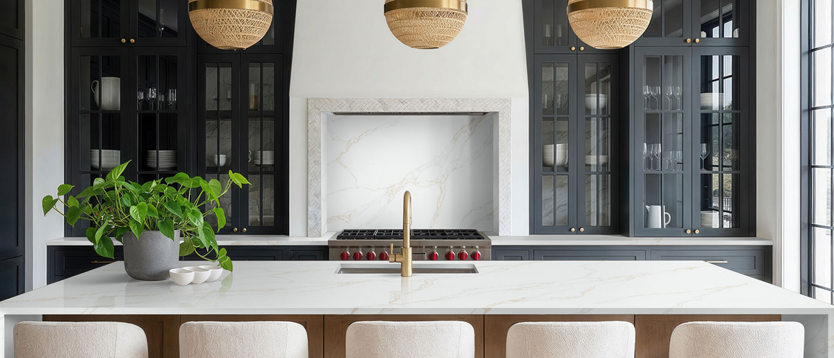 Countertop Quartz 2cm - 3 cm Calacatta Rivessa 139x80 MSI.